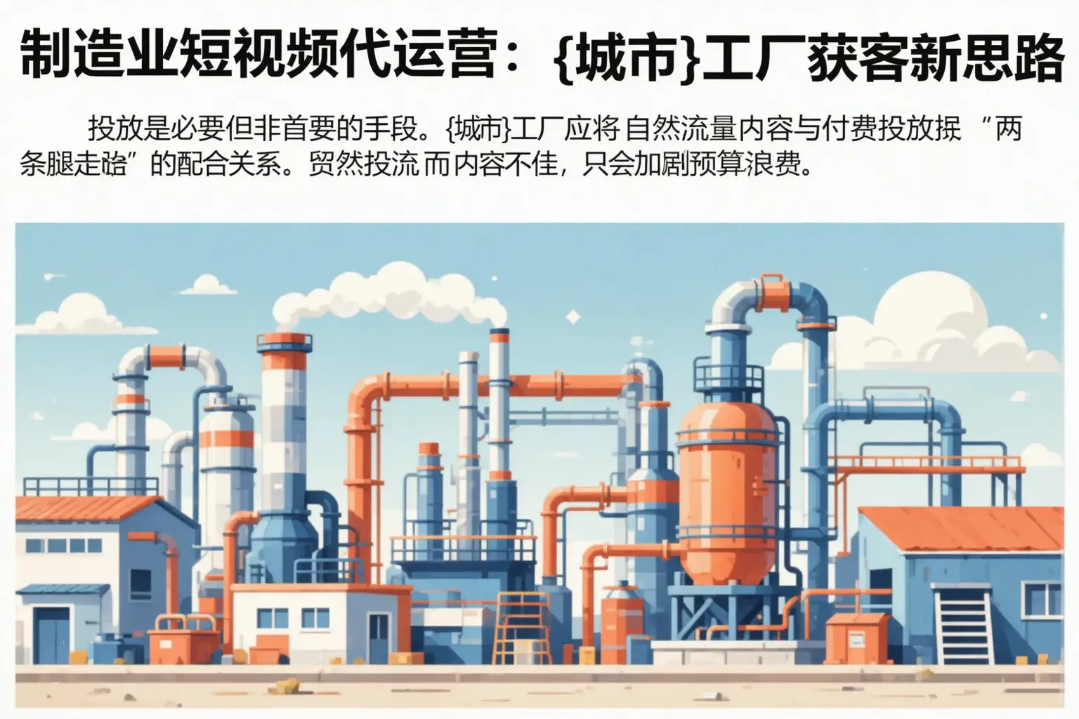 制造业短视频代运营:渭滨工厂获客新思路